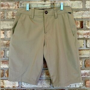 Used Tan Volcom Hybrid Shorts | Inseam: 9.5, Waist: 28